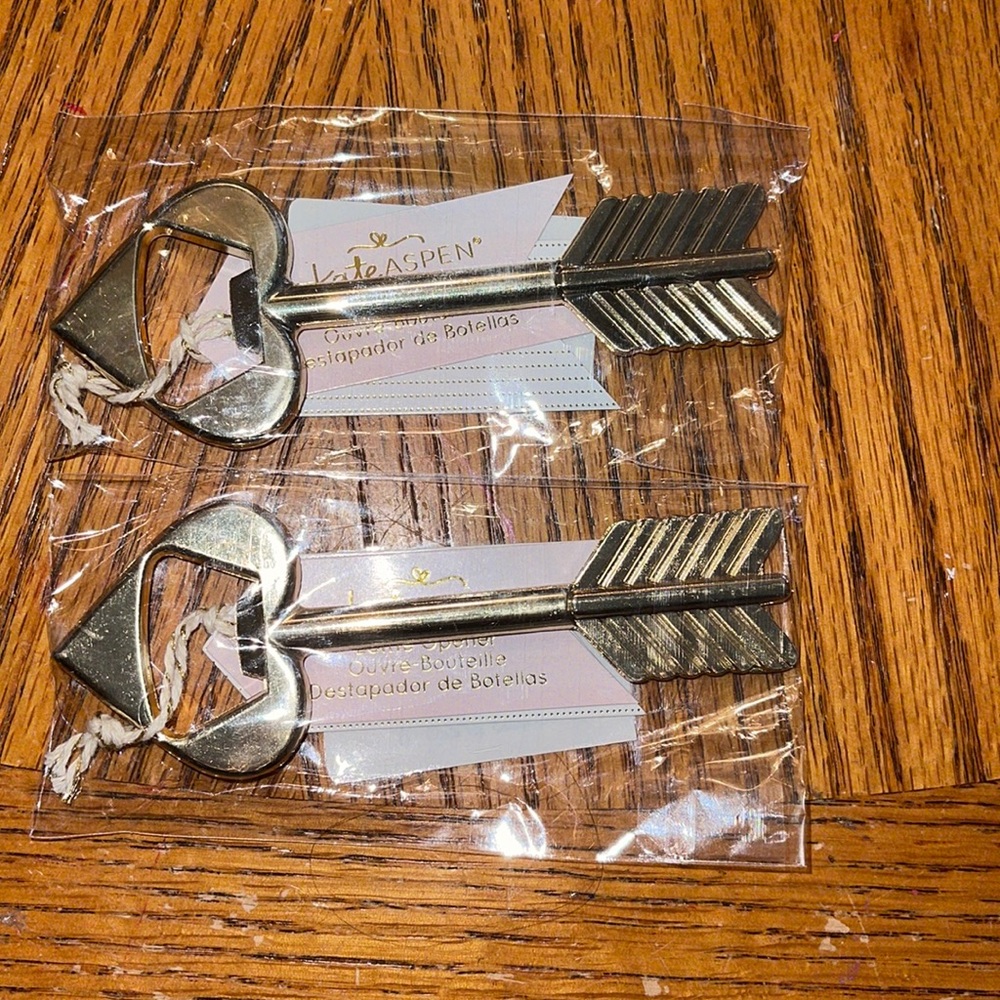 Kate Aspen Cupids Arrow Gold Bottle Opener Set